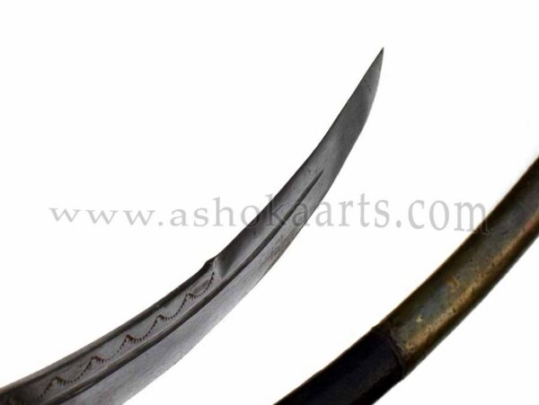 Turkish Sword Kilij Or Shamshir With Heavy Steel Blade And Horn