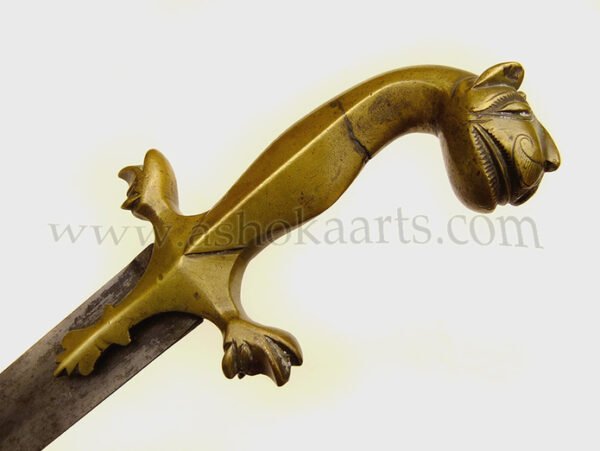 South Indian Sword with Bronze Tiger hilt from Mysore 18th c - Antique ...